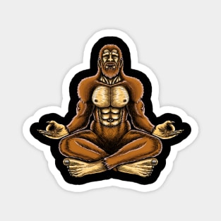 Big foot meditation peaceful mind fanny Sasquatch Magnet