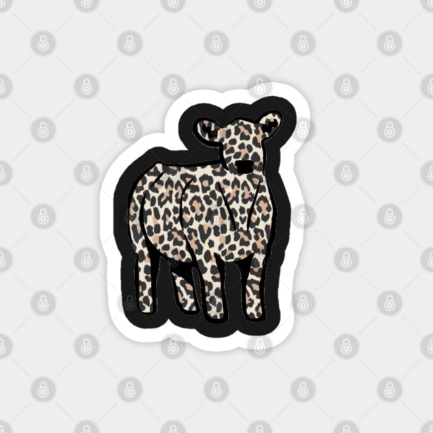 Cheetah Print Cow Silhouette  - NOT FOR RESALE WITHOUT PERMISSION Magnet by l-oh