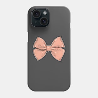 Peach Bow Preppy Style Phone Case