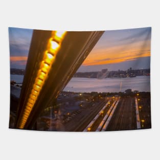 The Vessel Sunset Sky Hudson Yards Manhattan NYC Tapestry