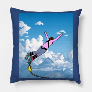 Bungee Jumping Jump To Freedom Pillow