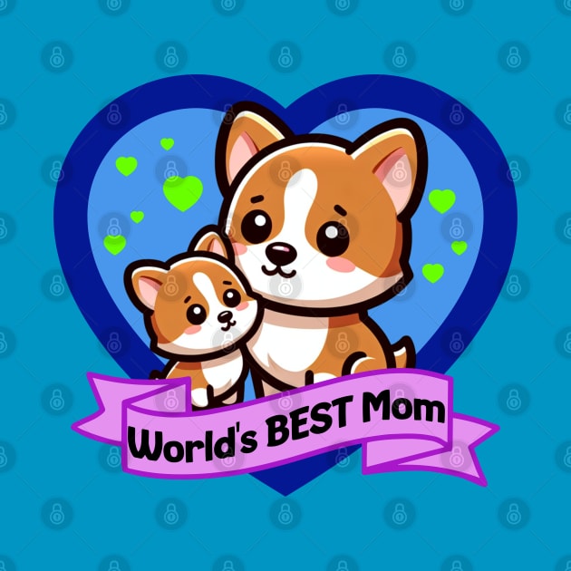 World's Best Mom Cute Corgis by Zelda