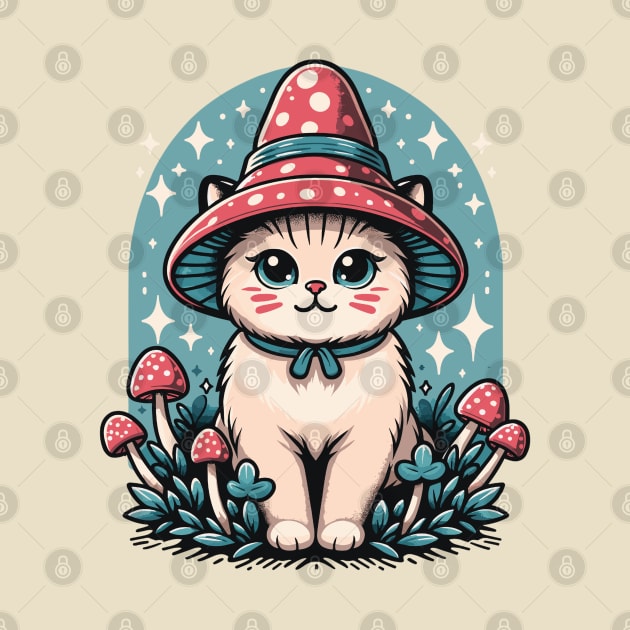 Enchanting Cat & Mushroom Forestcore Delight by Contentarama