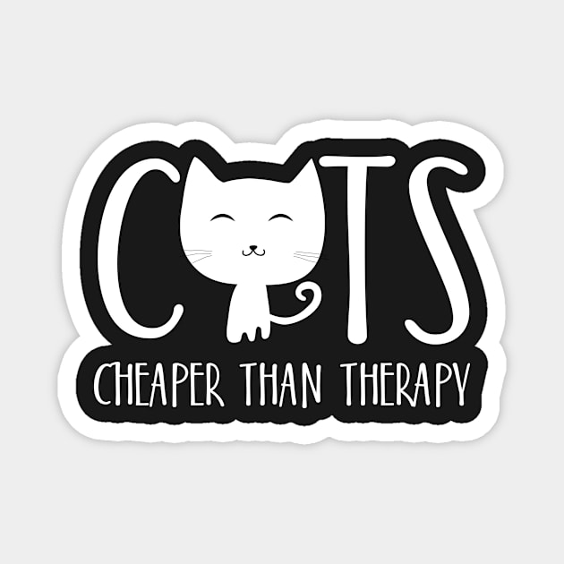 Cats Cheaper than therapy Magnet by catees93