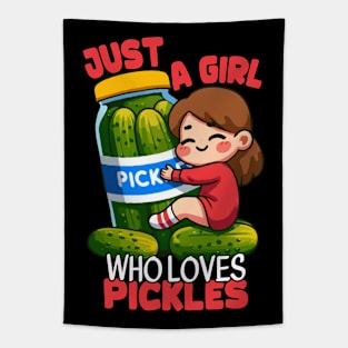 Just A Girl Who Loves Pickles Tapestry