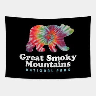 Great Smoky Mountains National Park Bear Tie Dye Tapestry