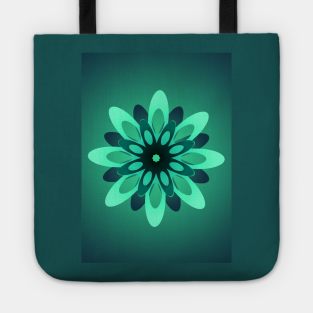 Green Flower Elegant Tote