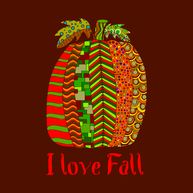 I love Fall - pumpkin design by AlondraHanley