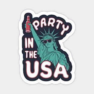 Party In The USA Independence Day Party Humor Magnet