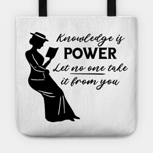 Knowledge Is Power Quote to Protest Banned Books and Fight Censorship Tote