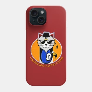 Cartoon style Musician Cat Club Phone Case