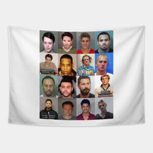 The Fame Monster - Male Celebrity Mugshots Tapestry