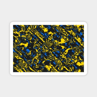 Groovy Flower in Yellow & Blue Magnet