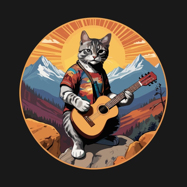 Cat Guitar Mountain by Prime Quality Designs