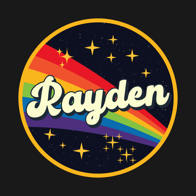 Rayden // Rainbow In Space Vintage Style by LMW Art