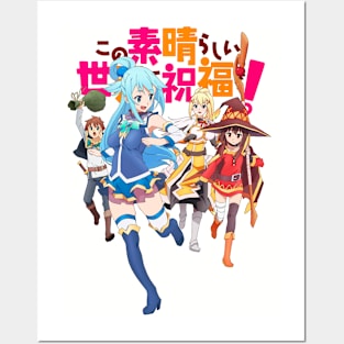 Kazuma Konosuba Anime' Poster, picture, metal print, paint by The Artz