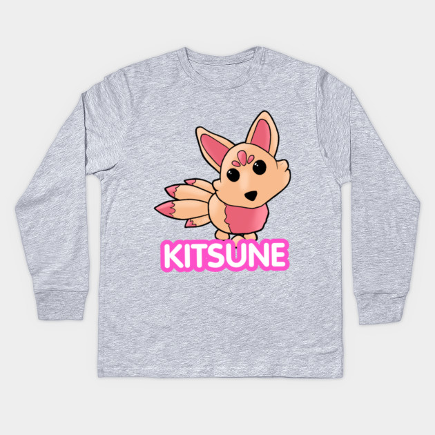 Cute Kitsune Logo Roblox Kids Long Sleeve T Shirt Teepublic - roblox kitsune shirt