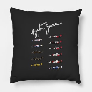 Ayrton Senna - All his F1 Cars - signed!˜ Pillow