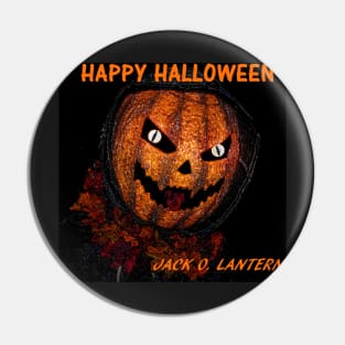 Custom Halloween card / t shirt Jack O Lantern Pin