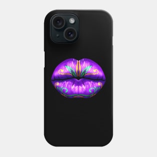 Purple Lips For Mardi Gras Phone Case