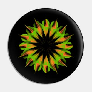 Green mandala Pin