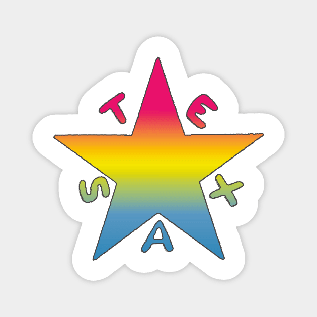 Texas Pride-Pansexual- Textless Magnet by SoulrEclips