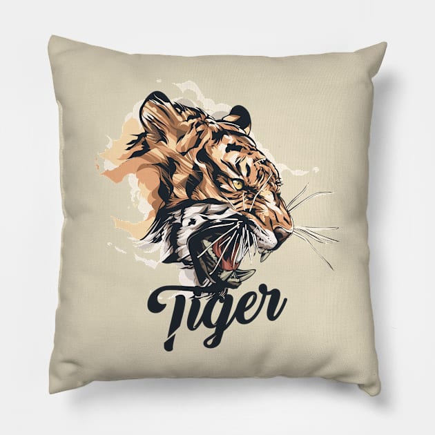 Tiger King Pillow by PG