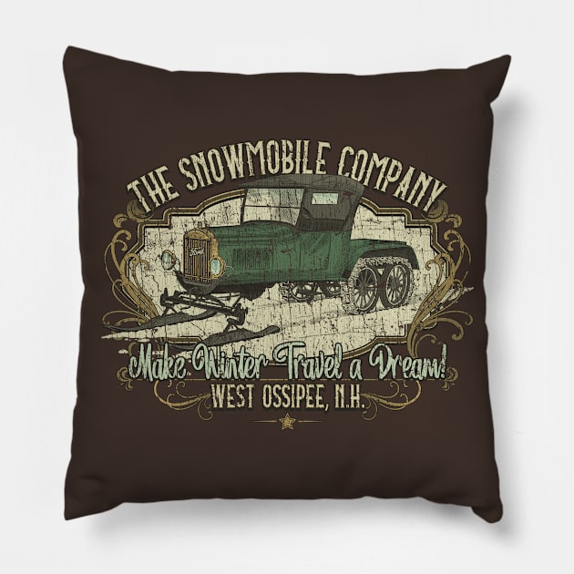 The Snowmobile Company 1922 Pillow by JCD666