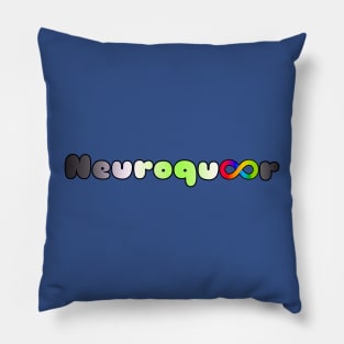 Neuroqueer agender flag infinity neurodivergent autistic pride Pillow