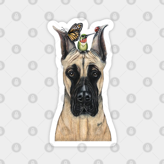 "Great and Small" - Topped Dogs collection Magnet by GardenPartyArt