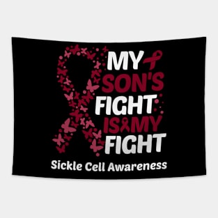 My Sons Fight Is My Fight Sickle Cell Awareness Tapestry