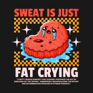 Funny Gym, Sweat  is Just Fat Crying T-Shirt