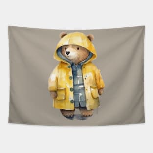 Raincoat Bear Tapestry