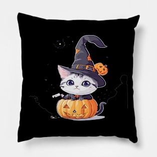 Pumpkin Cat Pillow