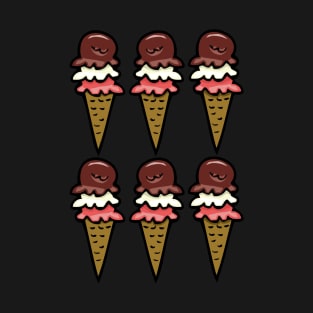 6 Triple-Scoop Ice Cream Cones T-Shirt