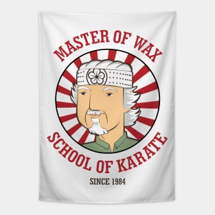 The Master of Wax Karate Tapestry