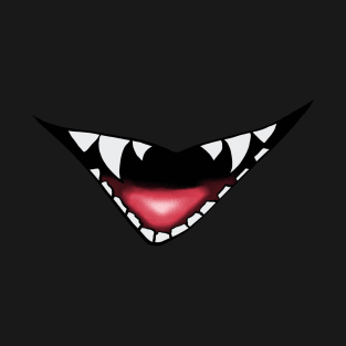 Creepy Anime Manga Mouth with Fangs T-Shirt