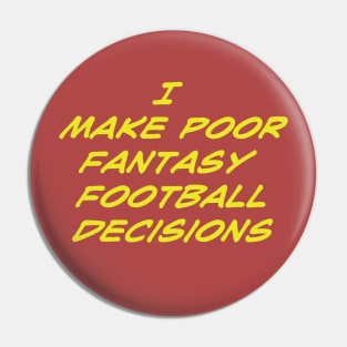 Football Fantasy Pin