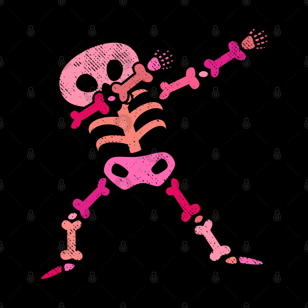 Dabbing Skeleton for Breast Cancer Awareness by Etopix