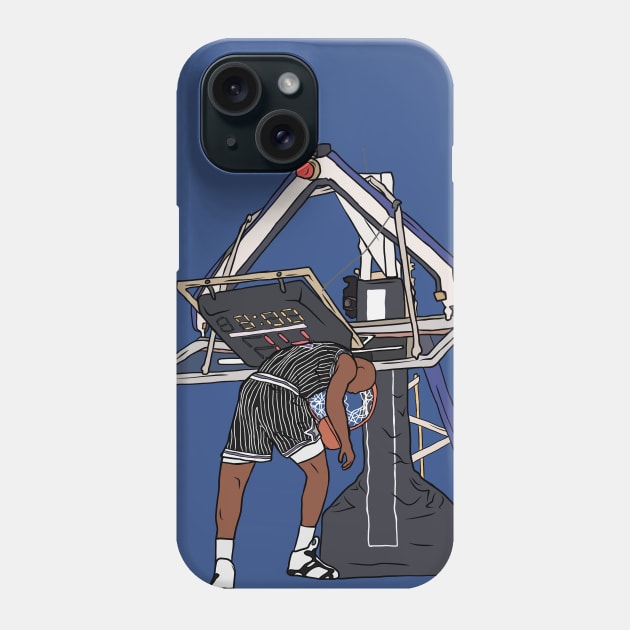 Shaquille O'Neal Broken Backboard Phone Case by rattraptees