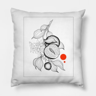 Orange branch Pillow