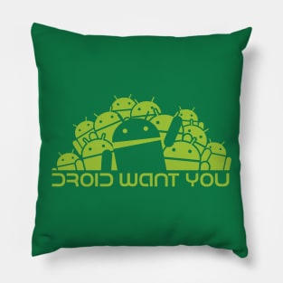 Droid Group want You (green) Pillow