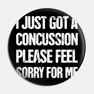 Funny - Get Well Gift Cracked Skull Concussion Pin