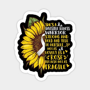 She's A Invisible Illness Warrior Support Invisible Illness Warrior Gifts Magnet