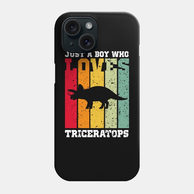 just a boy who loves triceratops Phone Case by JohnRelo