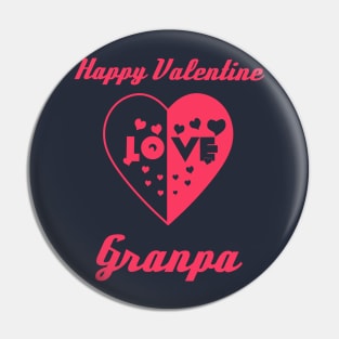 Heart in Love to Valentine Day Granpa Pin