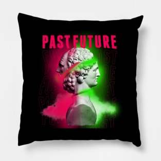 Janus Mythology Vaporwave Pink and Green 2 Pillow