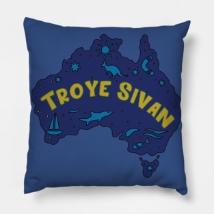 AUSSIE MAP TROYE SIVAN Pillow