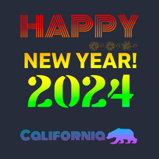 Happy New Year 2024 California T-Shirt