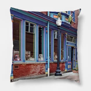 Easton PA - Street With Open Door Pillow